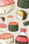 Book cover for Kawaii Sushi Notebook