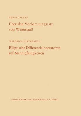 Cover of UEber Den Vorbereitungssatz Von Weierstrass / Elliptische Differentialoperatoren Auf Mannigfaltigkeiten