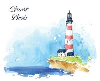 Cover of Guest Book, Visitors Book, Guests Comments, Vacation Home Guest Book, Beach House Guest Book, Comments Book, Visitor Book, Nautical Guest Book, Holiday Home, Bed & Breakfast, Retreat Centres, Family Holiday Guest Book (Landscape Hardback)