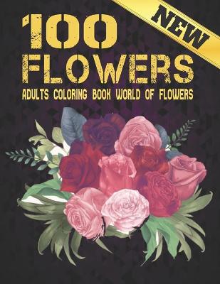 Book cover for Flowers Adult Coloring Book New