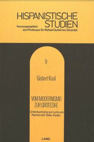 Cover of Vom Modernismo Zur Groteske