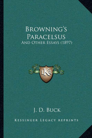 Cover of Browning's Paracelsus