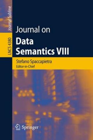 Cover of Journal on Data Semantics VIII