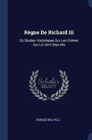 Cover of Règne De Richard Iii