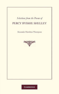 Book cover for Selections from the Poems of Percy Bysshe Shelley