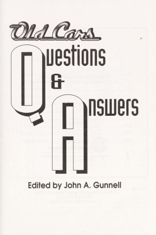 Cover of Old Cars, Questions and Answers