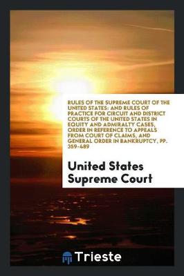 Book cover for Rules of the Supreme Court of the United States