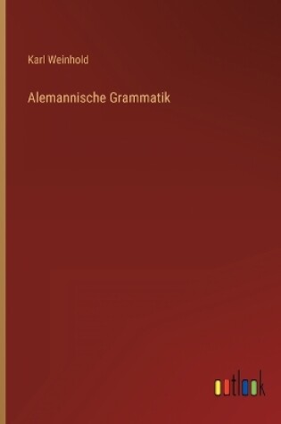 Cover of Alemannische Grammatik