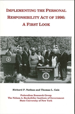 Book cover for Implementing the Personal Responsibility Act of 1996