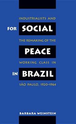 Book cover for For Social Peace in Brazil