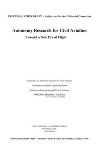 Cover of Autonomy Research for Civil Aviation