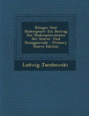 Book cover for Klinger Und Shakespeare