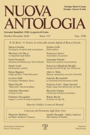 Cover of Nuova Antologia - A. CLV, N. 2296, Ottobre-Dicembre 2020