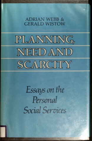 Book cover for Planning, Need and Scarcity