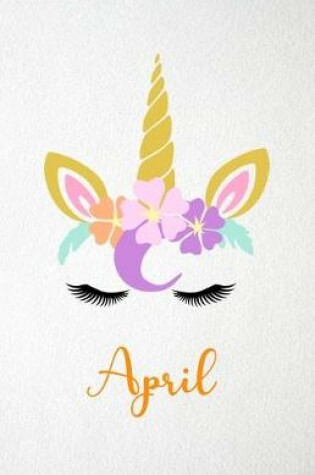 Cover of April A5 Lined Notebook 110 Pages