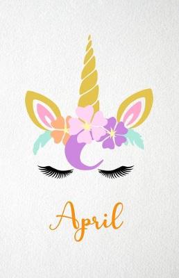 Book cover for April A5 Lined Notebook 110 Pages