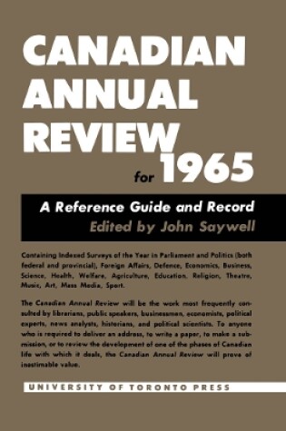 Cover of Cdn Annual Review 1965