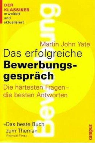 Cover of Das Erfolgreiche Bewerbungsgesprach