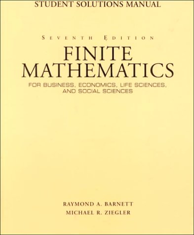 Book cover for Finite Mathematics Bsn Ecn Life Ssm