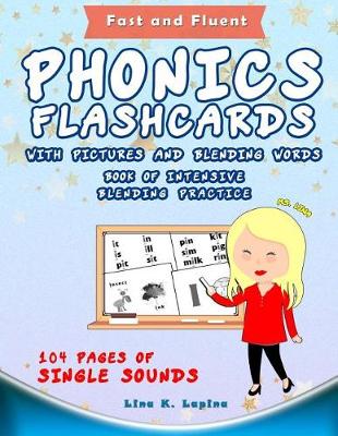 Book cover for Phonics Flashcards with Pictures and Blending Words