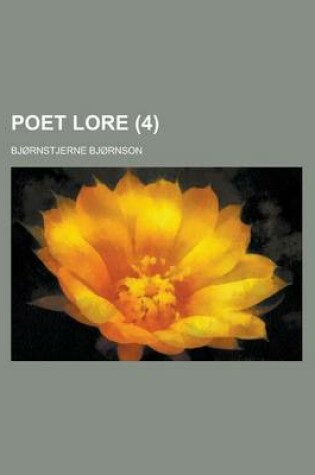 Cover of Poet Lore (4)