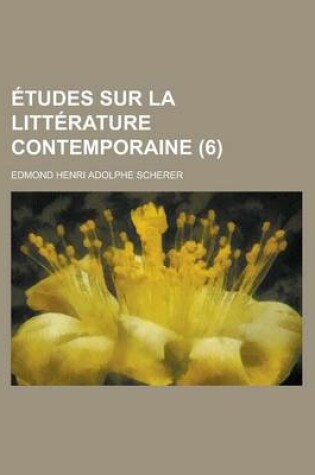 Cover of Etudes Sur La Litterature Contemporaine (6)