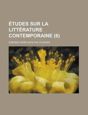 Book cover for Etudes Sur La Litterature Contemporaine (6)