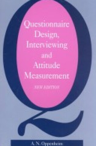 Cover of Questionnaire Design, Interviewing and Attitude Measurement