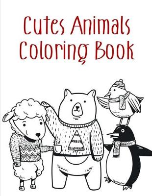 Book cover for Cutes Animals Coloring Book