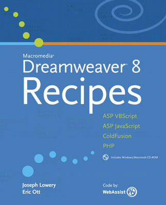 Book cover for Macromedia Dreamweaver 8 Recipes