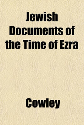 Book cover for Jewish Documents of the Time of Ezra