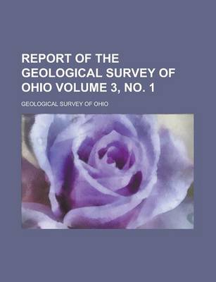 Book cover for Report of the Geological Survey of Ohio Volume 3, No. 1