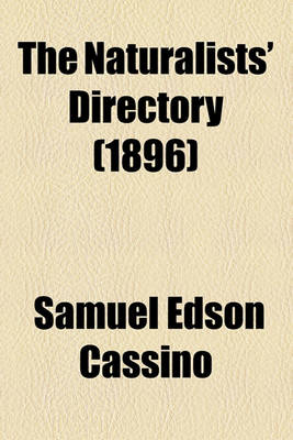 Book cover for The Naturalists' Directory (1896)