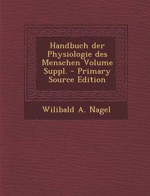 Book cover for Handbuch Der Physiologie Des Menschen Volume Suppl.