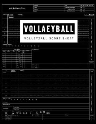 Book cover for Volleyball Score Sheet