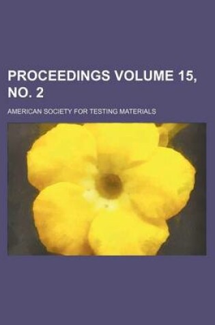 Cover of Proceedings Volume 15, No. 2