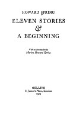 Cover of Eleven Stories and a Beginning