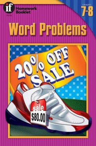 Cover of Word Problems Homework Booklet, Grades 7 - 8