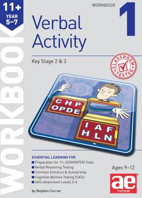 Book cover for 11+ Verbal Activity Year 5-7 Workbook 1