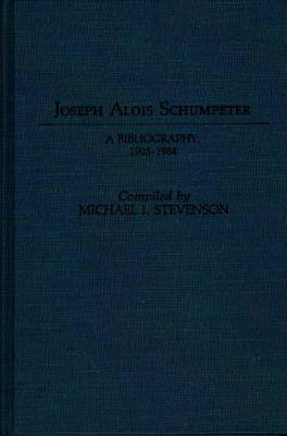 Cover of Joseph Alois Schumpeter