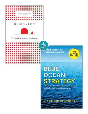 Book cover for Blue Ocean Strategy with Harvard Business Review Classic Article "red Ocean Traps" (2 Books)