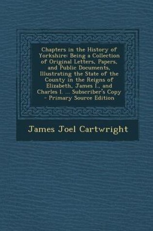Cover of Chapters in the History of Yorkshire