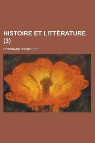 Cover of Histoire Et Litterature (3)