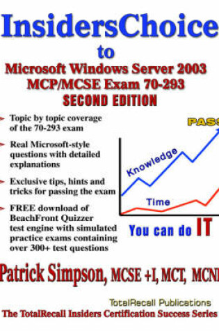 Cover of InsidersChoice to MCP/MCSE Exam 70-293 Windows Server 2003 Certification