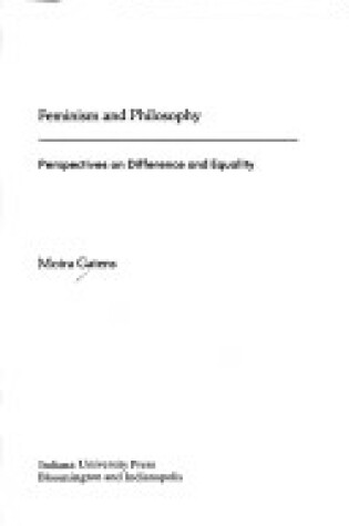 Cover of Feminism and Philosophy