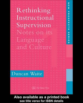 Book cover for Rethinking Instructional Supervision