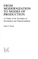 Book cover for From Modernization to Modes of Production