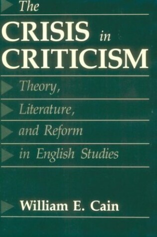 Cover of Crisis in Criticism