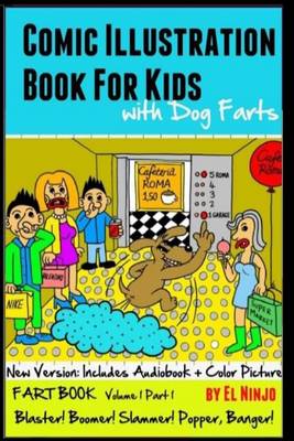 Book cover for Comic Illustration Book for Kids with Dog Farts