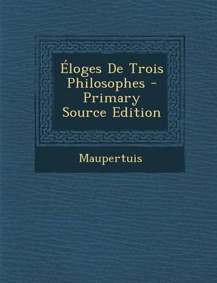 Book cover for Eloges de Trois Philosophes